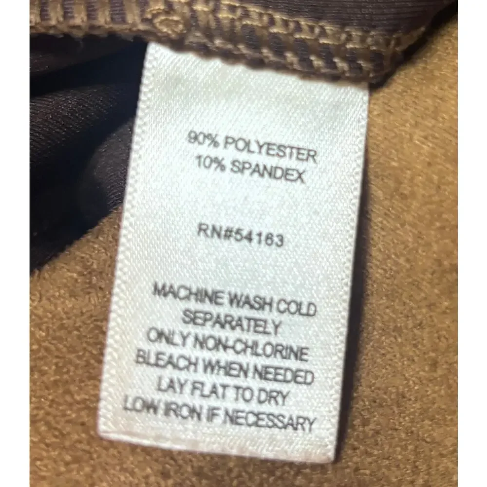 Marc New York Faux Suede Pencil Skirt Brown Full Control Waistband Large New - Picture 9 of 9
